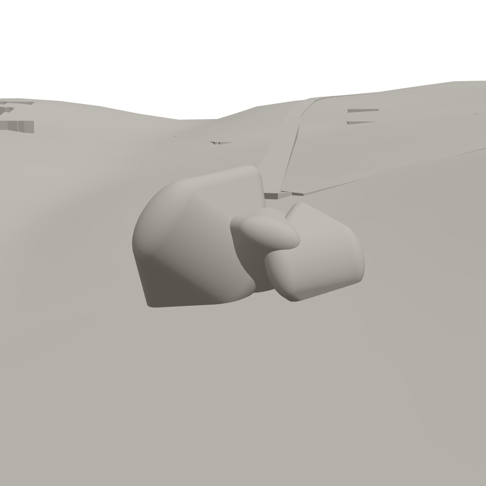 site model — terrain and context massing on the studio grid